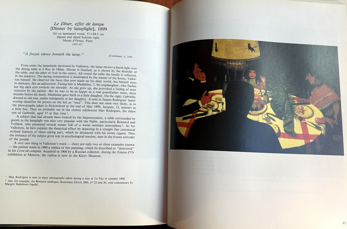 Felix Vallotton l'œuvre Peinte Suisse Marina Ducrey 1989 édita English Version-photo-8