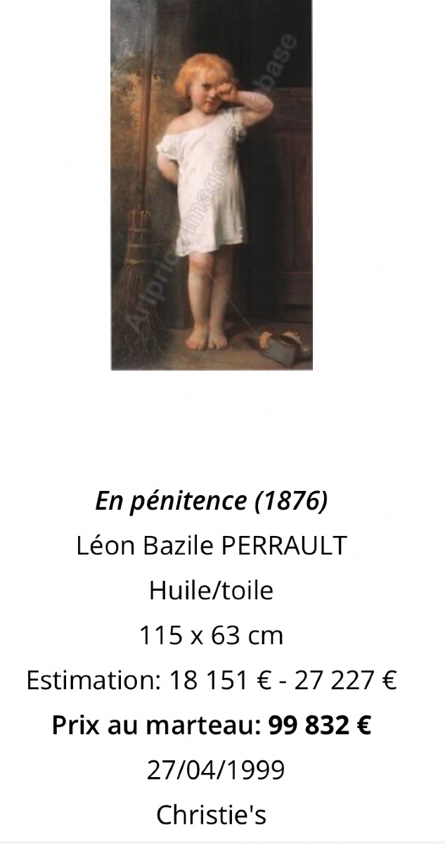 Léon Basile Perrault 1832-1908 Attributed In Penitence Charcoal Drawing 19th Century-photo-3