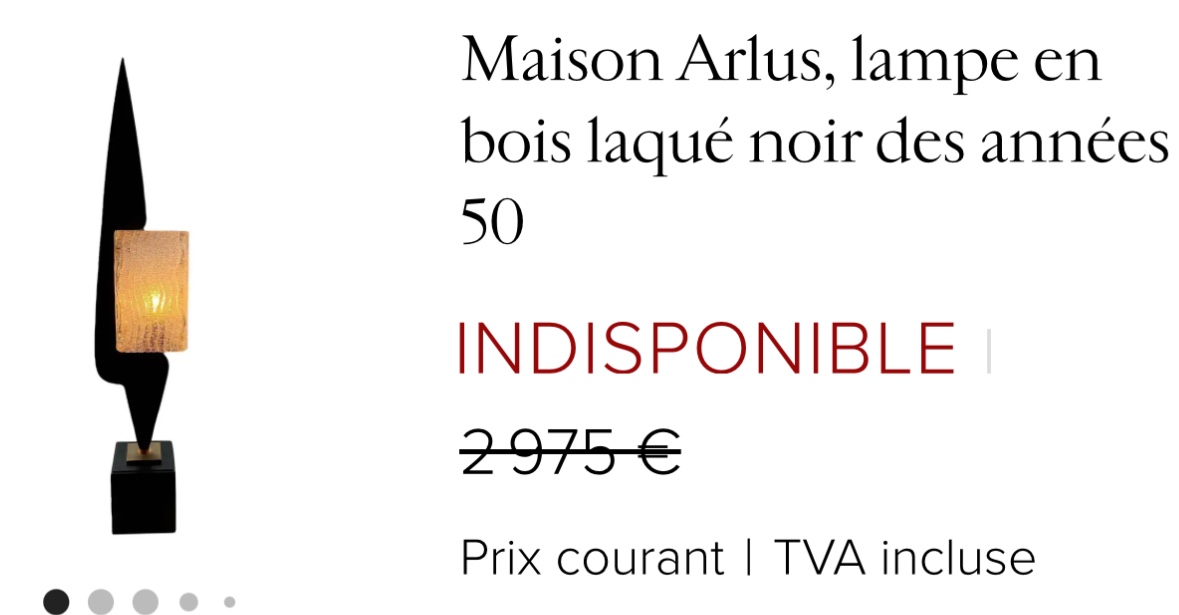 Lampe Maison ARLUS 1950 en bois et verre 77,5cm en très bon état-photo-5
