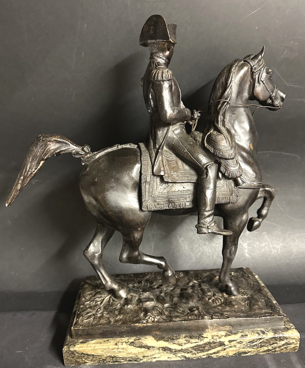 Carlo MAROCHETTI 1805-1867 d’après Empereur Napoléon  Ier à cheval bronze-photo-2