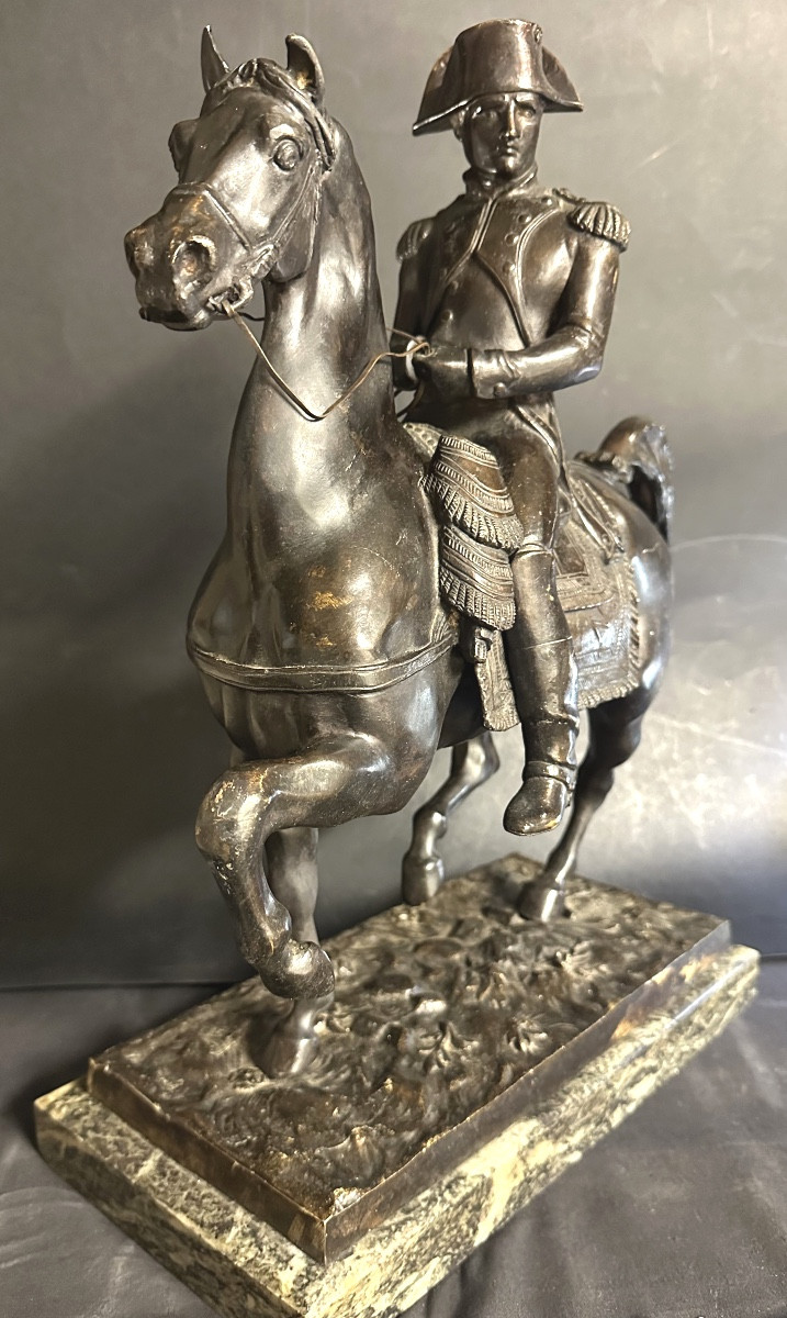 Carlo MAROCHETTI 1805-1867 d’après Empereur Napoléon  Ier à cheval bronze-photo-1