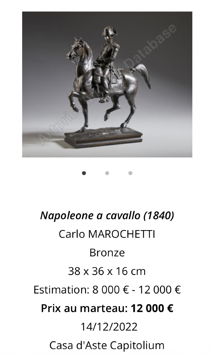 Carlo MAROCHETTI 1805-1867 d’après Empereur Napoléon  Ier à cheval bronze-photo-7