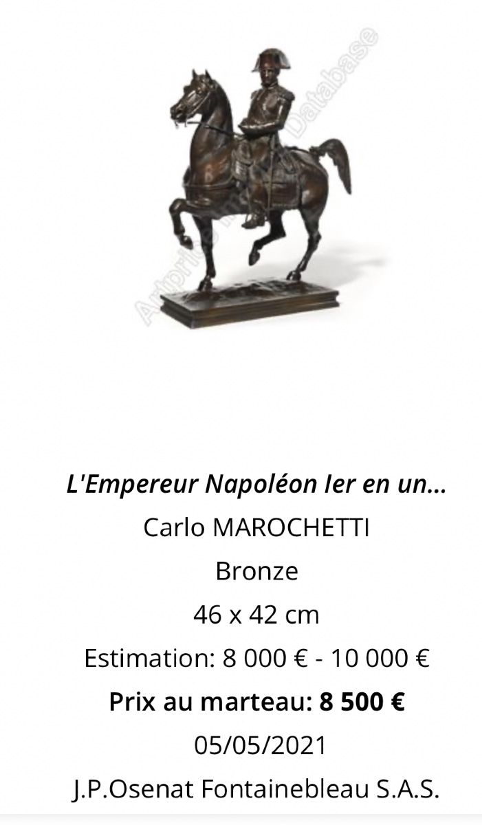 Carlo MAROCHETTI 1805-1867 d’après Empereur Napoléon  Ier à cheval bronze-photo-8