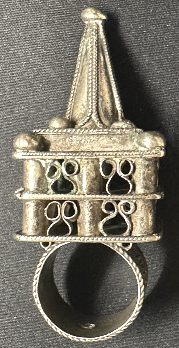 Solid Silver Ring For Berber Hair Braid Morocco Aït Akka Sephardic