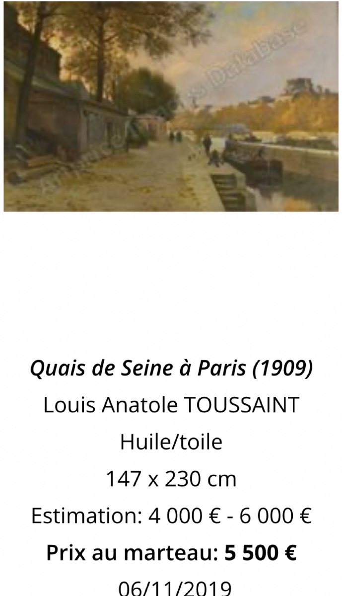 Louis Anatole Toussaint 1856-1919 Oil Mountain Landscape Alpine Animated Alps-photo-4
