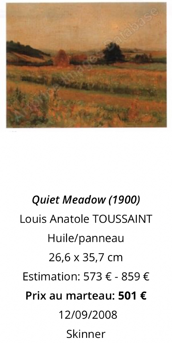 Louis Anatole Toussaint 1856-1919 Oil Mountain Landscape Alpine Animated Alps-photo-5