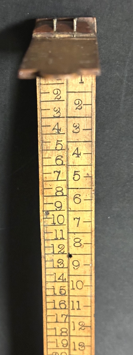Bootmaker's Toise Pedimeter 19th Century Boxwood And Brass Pied Du Roi Shoemaker's Foot Measure-photo-4