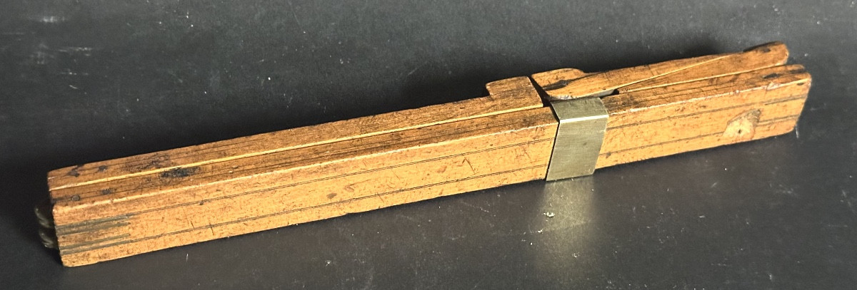 Bootmaker's Toise Pedimeter 19th Century Boxwood And Brass Pied Du Roi Shoemaker's Foot Measure-photo-2