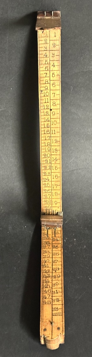 Bootmaker's Toise Pedimeter 19th Century Boxwood And Brass Pied Du Roi Shoemaker's Foot Measure-photo-3