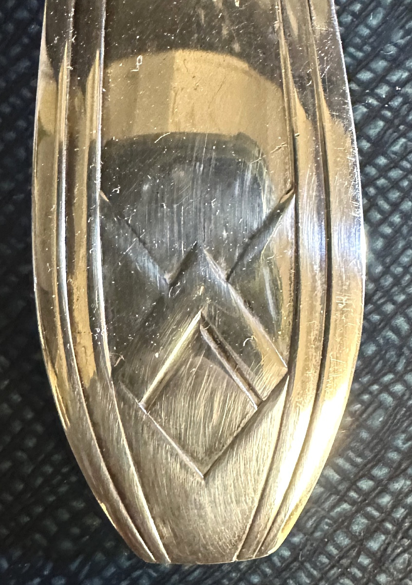 Orfèvre ORBRILLE Élégante ménagère Art Deco 37 pièces en écrinEn très bon état-photo-3