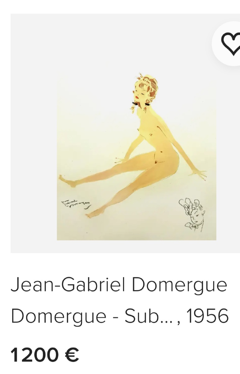 Jean Gabriel Domergue Color Lithograph Suzette 1956 Signed La Parisienne-photo-2