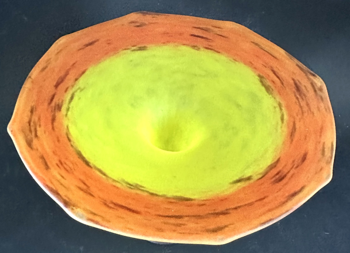 Charles Schneider Jewel Glass Bowl With Heat-stretching Signed About 1922-photo-4