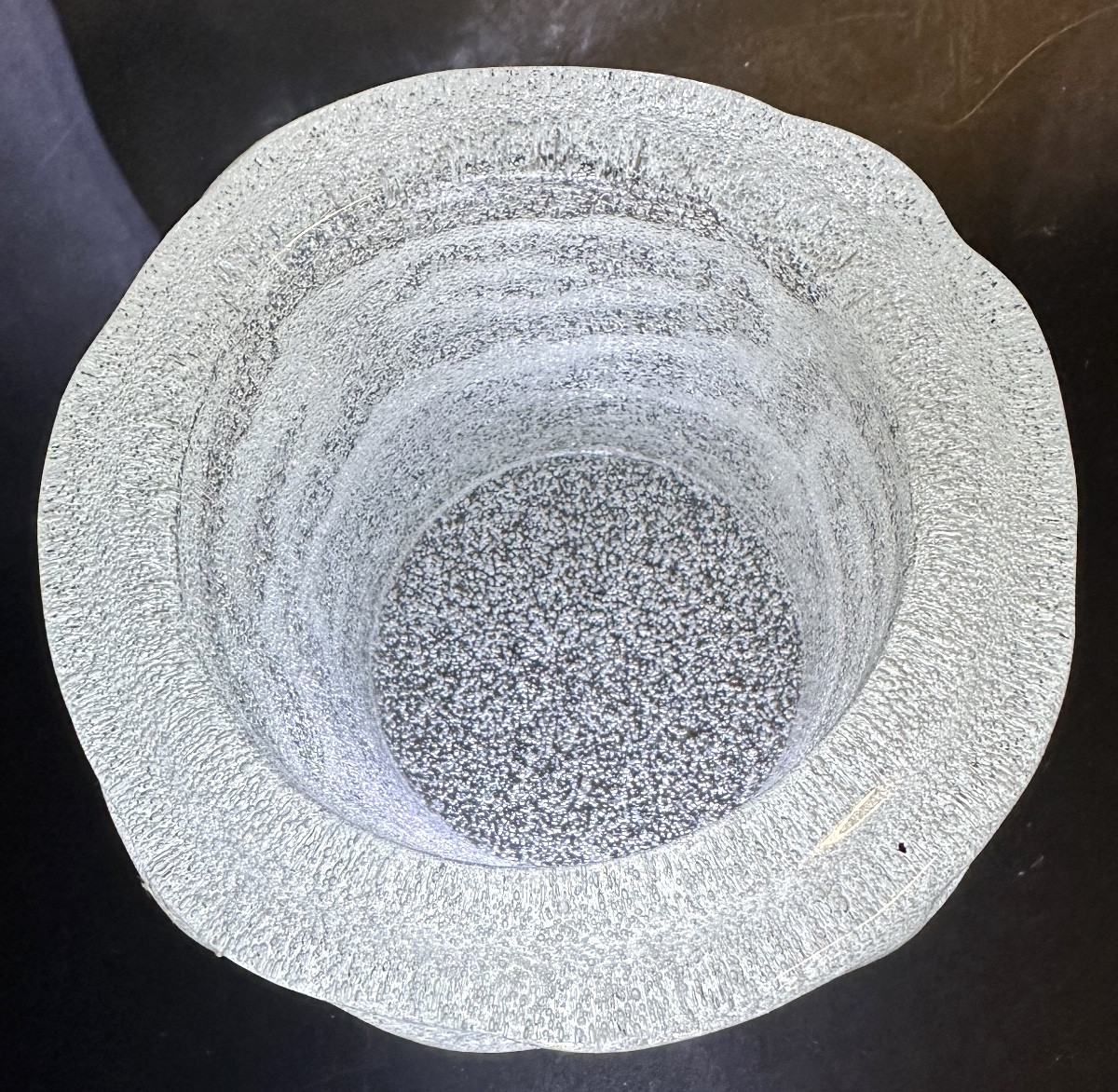 Blown And Bubbled Glass Vase Circa 1940 / 1950 In The Daum Style-photo-2