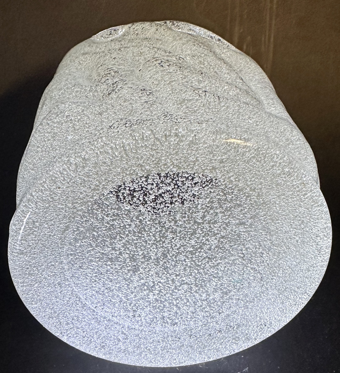 Blown And Bubbled Glass Vase Circa 1940 / 1950 In The Daum Style-photo-3