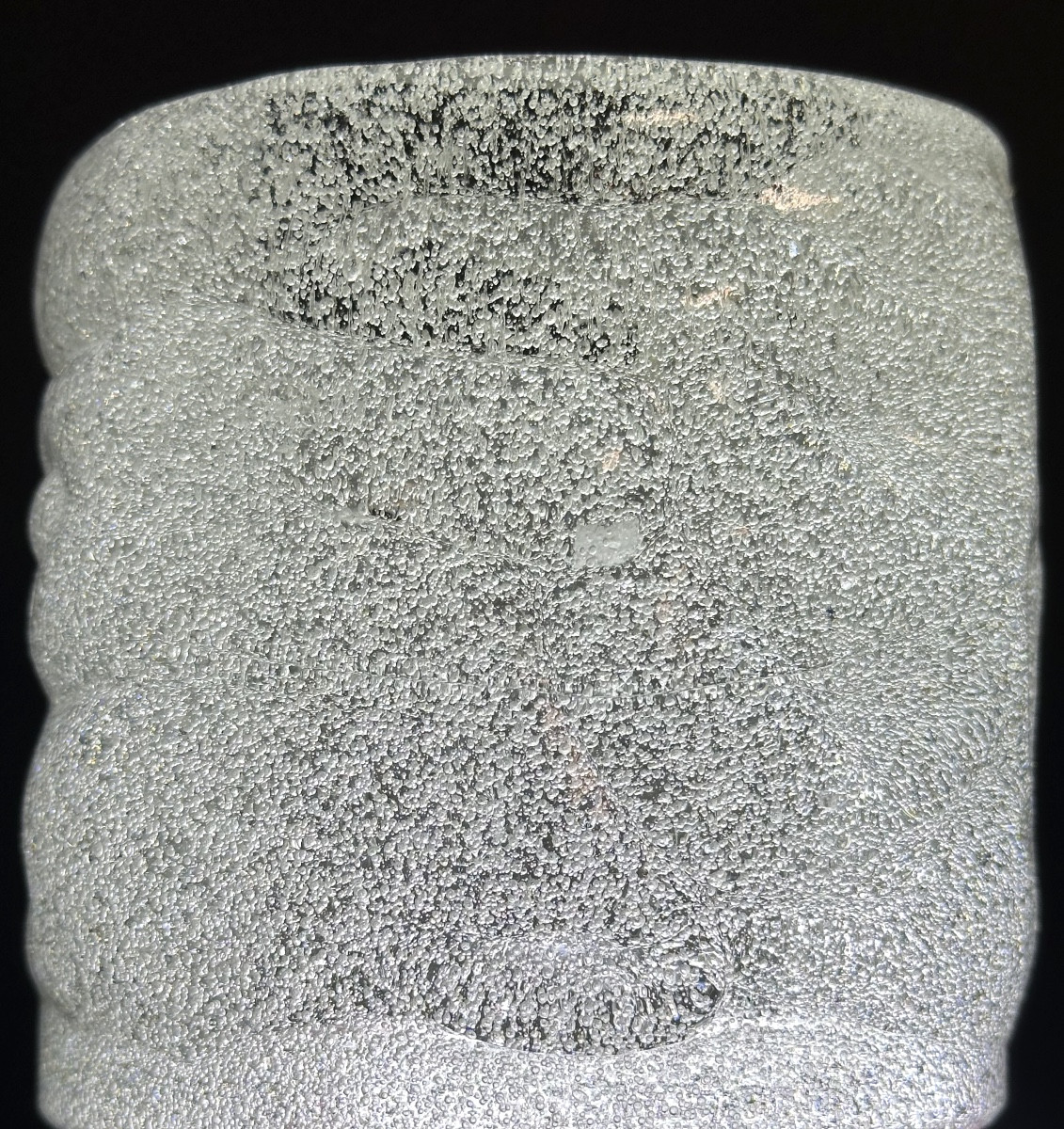 Blown And Bubbled Glass Vase Circa 1940 / 1950 In The Daum Style-photo-2