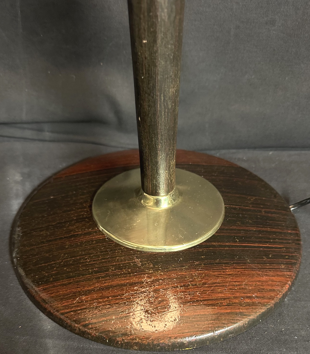 Antique Mazda Lamp In Very Good Condition Circa 1960 With Its Opaline Glass.-photo-4