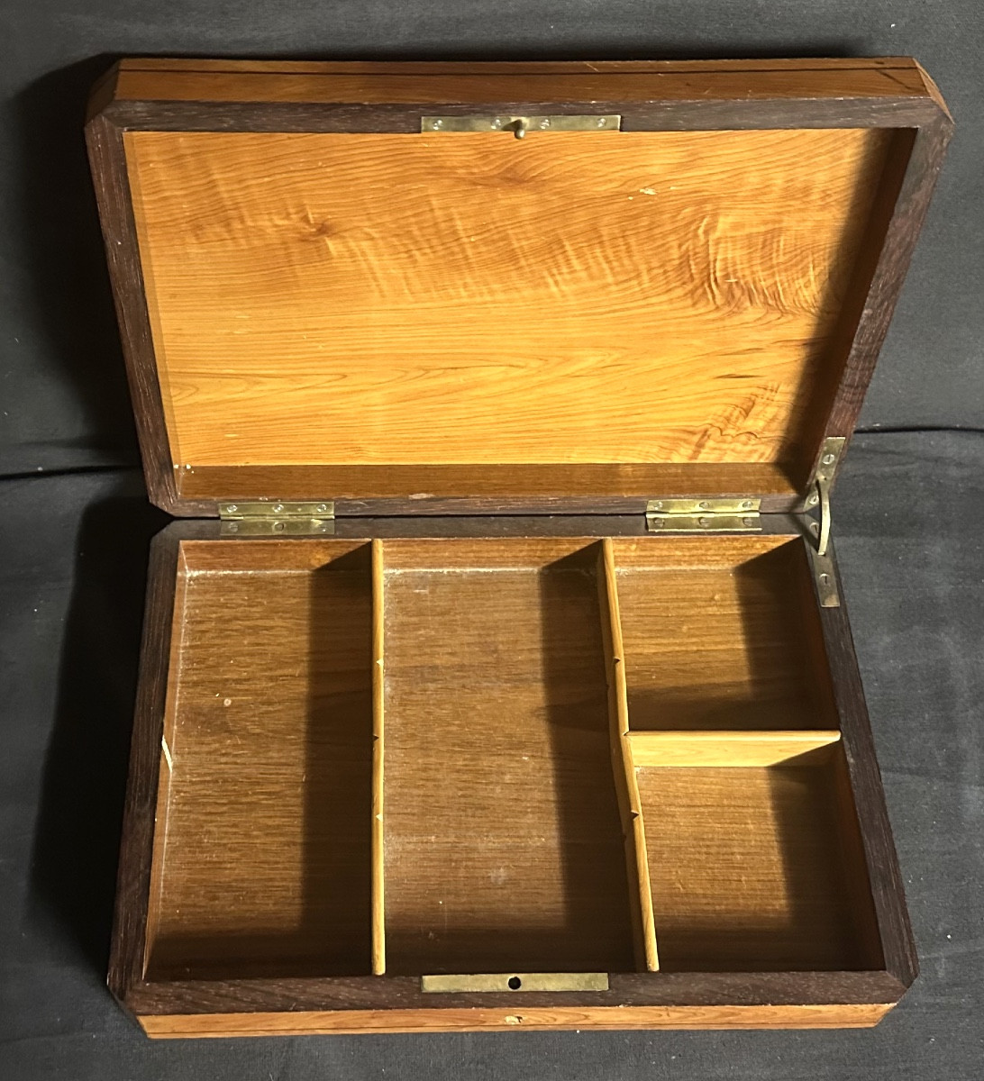 Coffret XIXe Souvenir de Fontainebleau avec armoirie salamandre de François Ier -photo-6