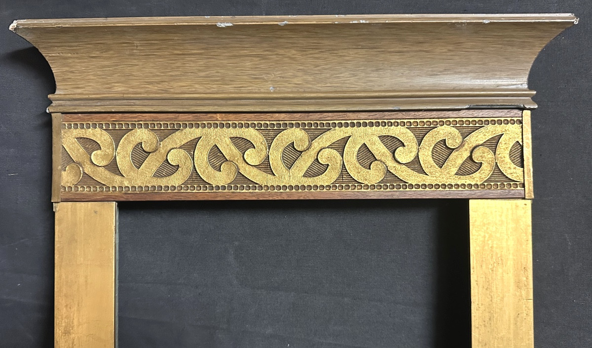 Curious Double Patina Gold And Brown Frame Circa 1900-photo-2