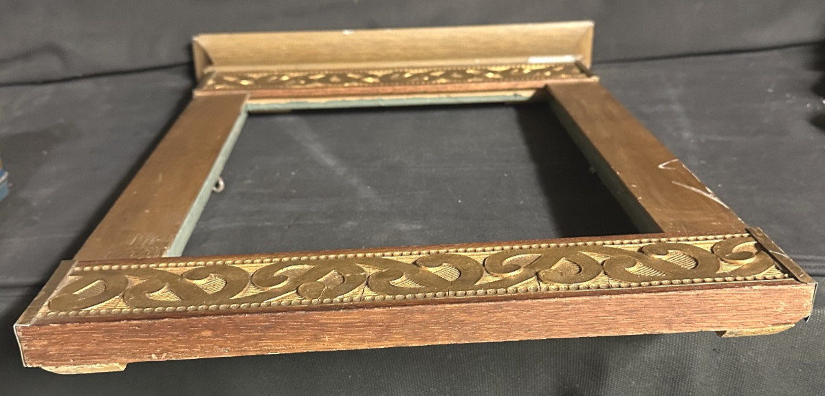 Curious Double Patina Gold And Brown Frame Circa 1900-photo-1