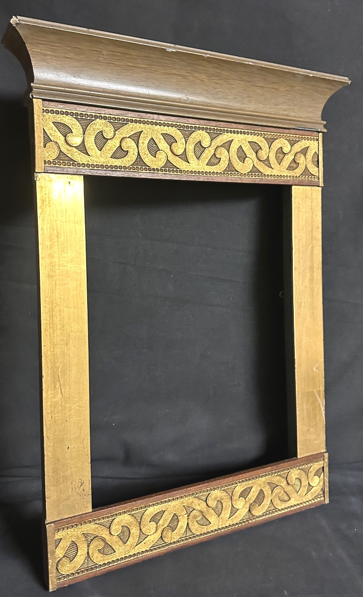 Curious Double Patina Gold And Brown Frame Circa 1900-photo-2