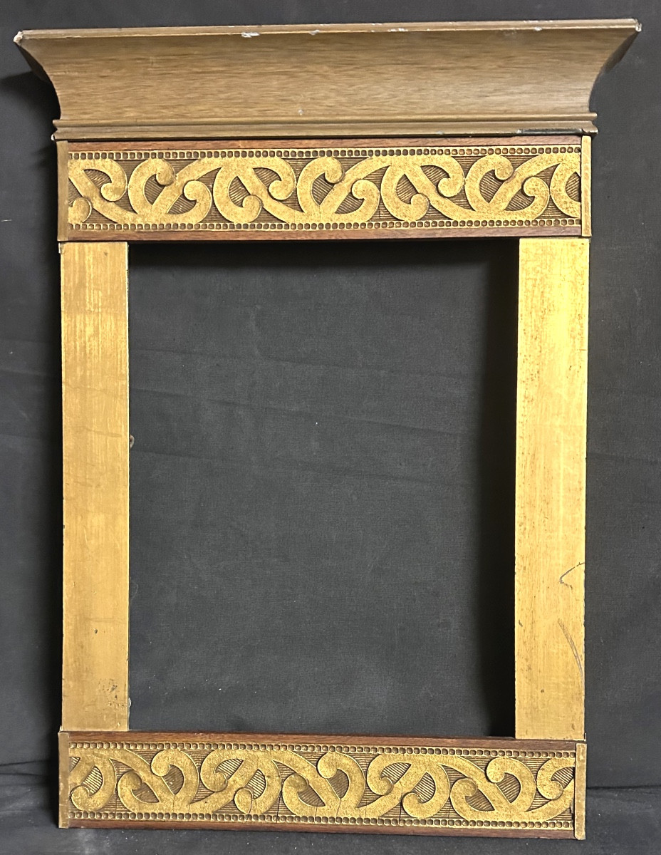 Curious Double Patina Gold And Brown Frame Circa 1900