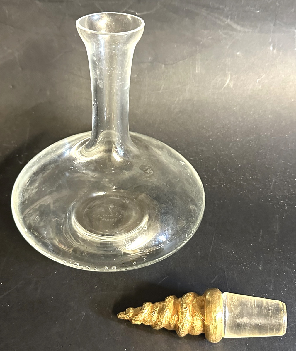 Decanteur Fondica et Pierre CASENOVE pour La Rochère Cristallerie Carafe à décanter bronze-photo-2