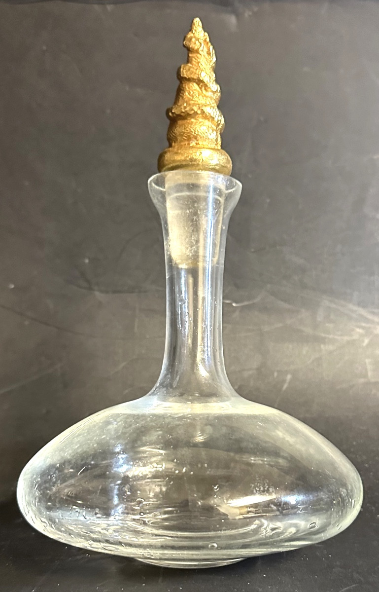 Decanteur Fondica et Pierre CASENOVE pour La Rochère Cristallerie Carafe à décanter bronze-photo-3