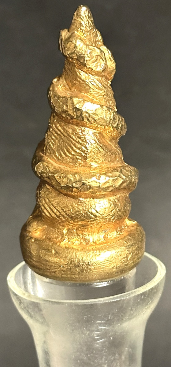 Decanteur Fondica et Pierre CASENOVE pour La Rochère Cristallerie Carafe à décanter bronze-photo-4