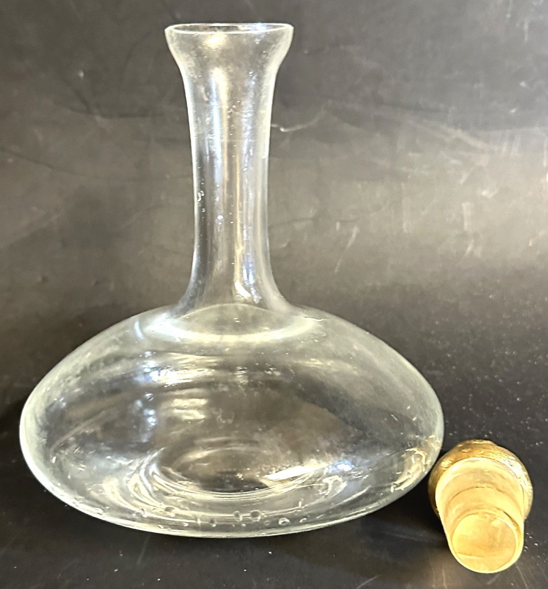 Decanteur Fondica et Pierre CASENOVE pour La Rochère Cristallerie Carafe à décanter bronze-photo-1