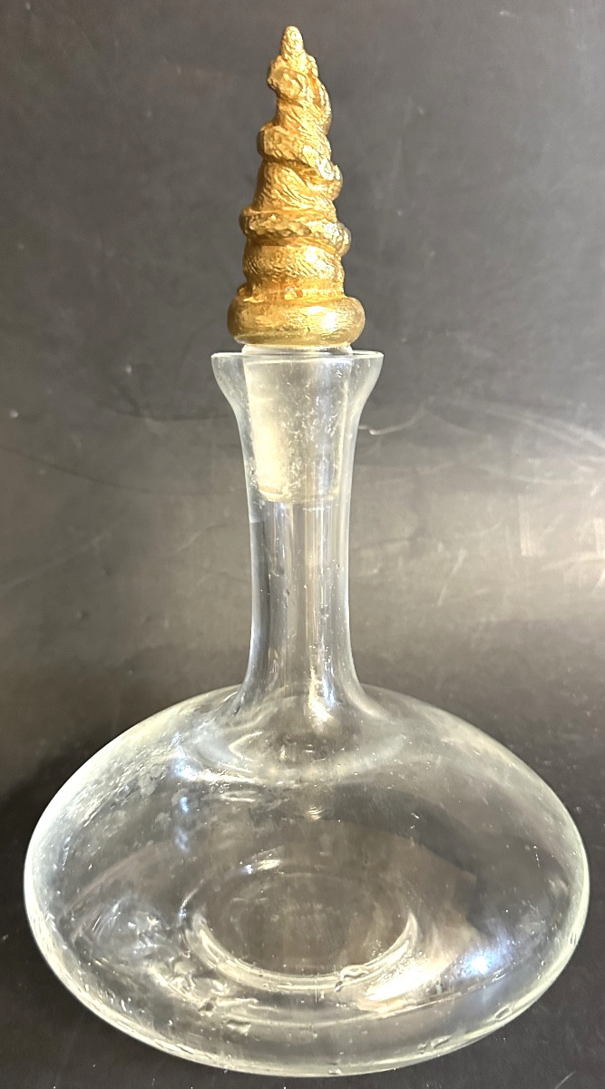 Decanteur Fondica et Pierre CASENOVE pour La Rochère Cristallerie Carafe à décanter bronze