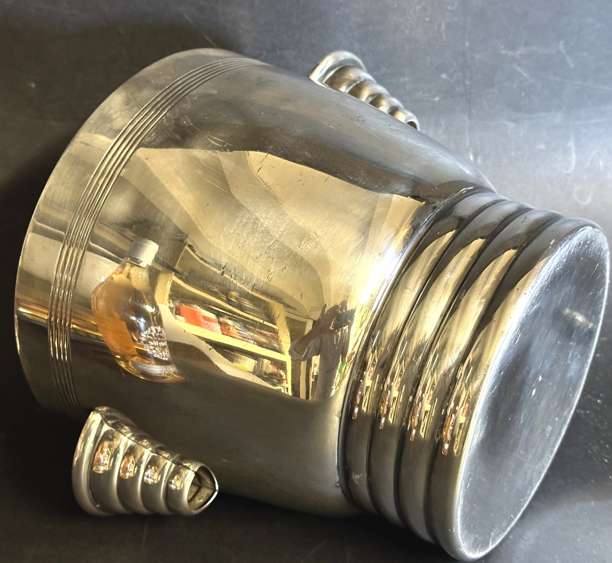 Art Deco Orfèvre Atd Silver-plated Champagne Bucket-photo-3