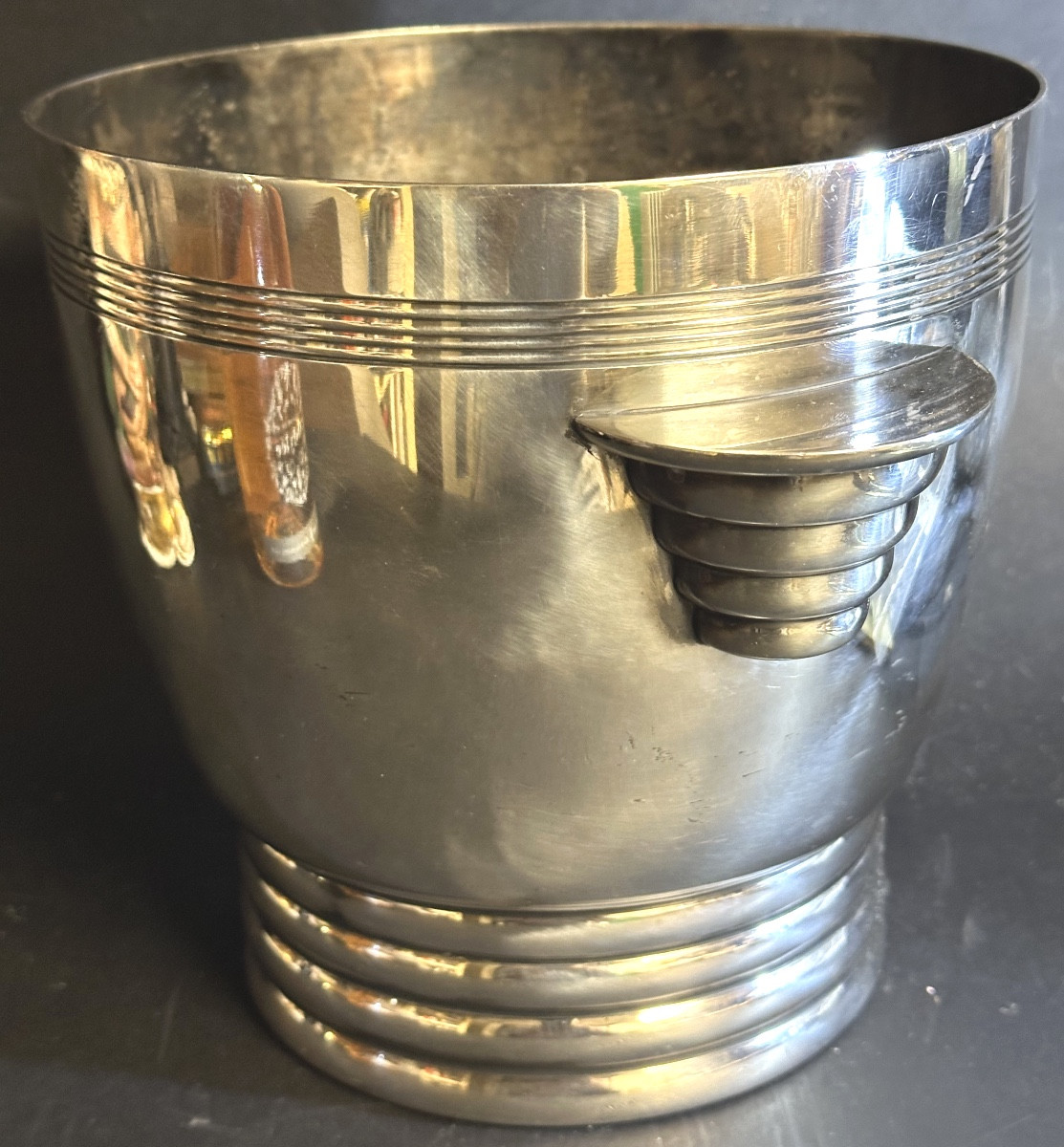 Art Deco Orfèvre Atd Silver-plated Champagne Bucket-photo-1