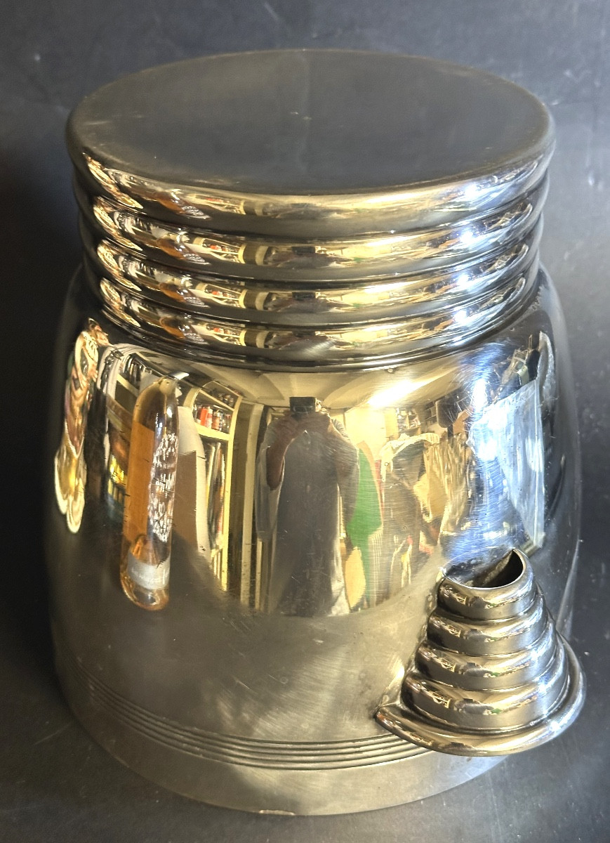 Art Deco Orfèvre Atd Silver-plated Champagne Bucket-photo-2