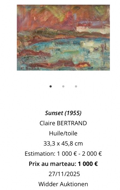 Claire Bertrand Eisenschitz 1890-1969 Large Expressionist Oil Painting Flowers Austria-photo-3
