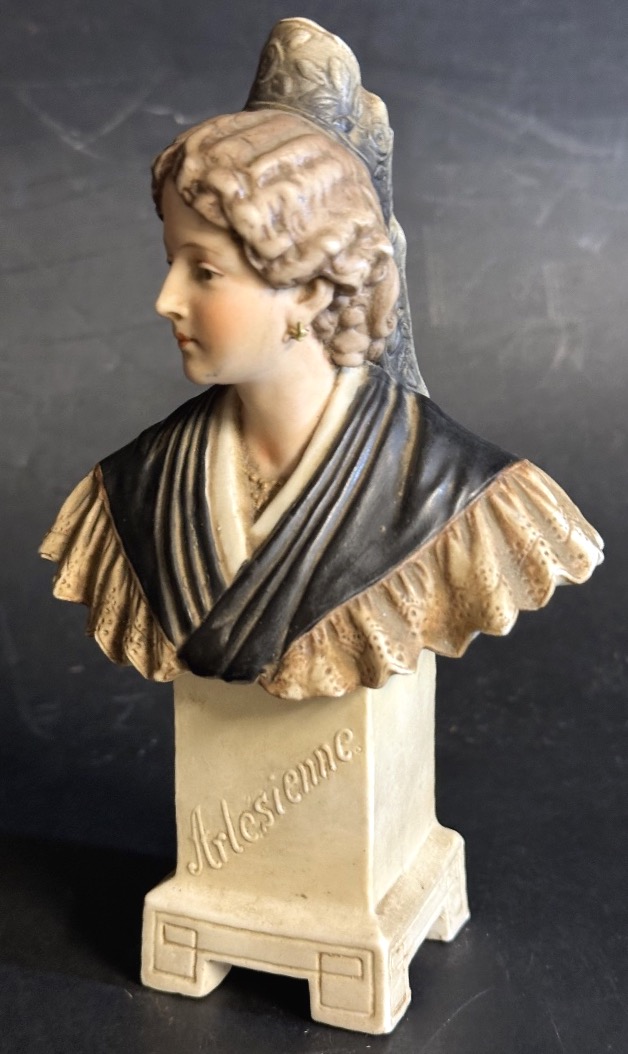 Rare Antique 1900 Arlésienne Porcelain Cookie Arles Provence Frederic Mistral 4718-photo-4