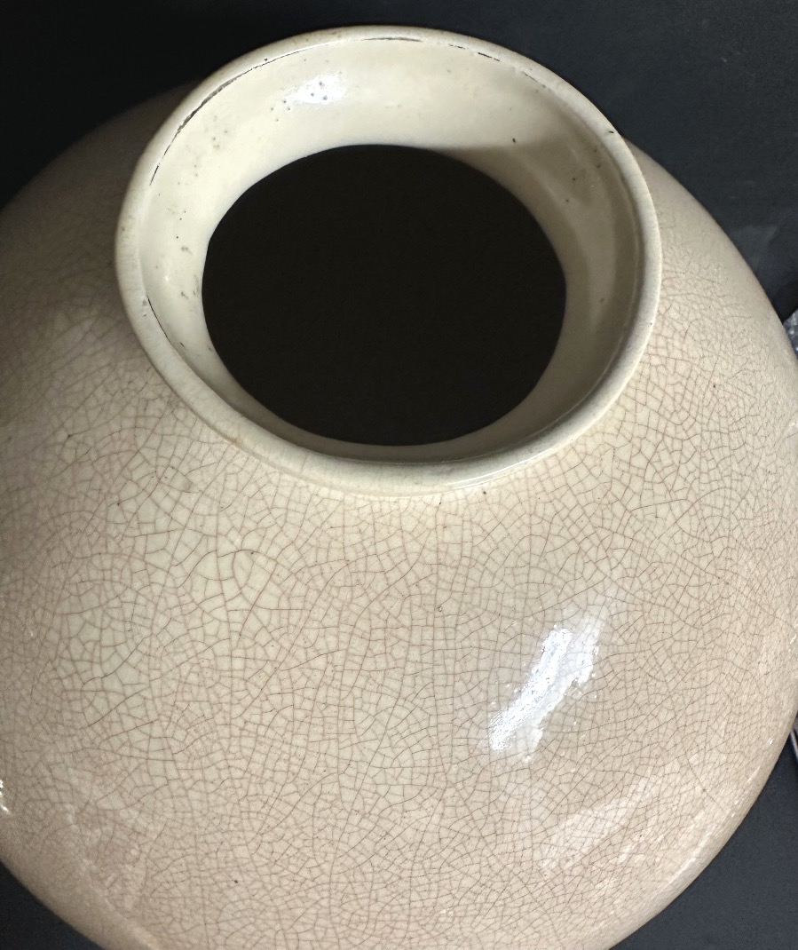 Longwy Important Colonial Vase For Grange 1970 Signed  38 Cm-photo-4