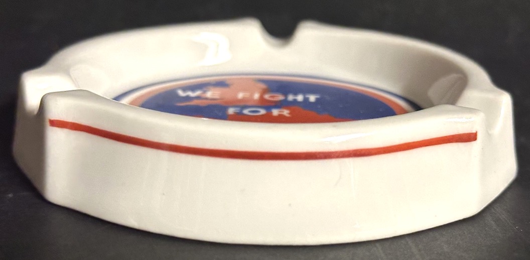 Jean Luce 1895-1964 Rare Ashtray Circa 1945 We Fight For Freedom Ww2 France Gb-photo-2