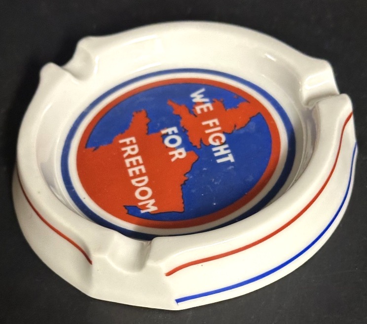 Jean Luce 1895-1964 Rare Ashtray Circa 1945 We Fight For Freedom Ww2 France Gb-photo-1