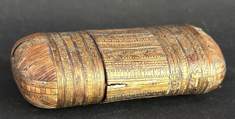 Straw Marquetry Case Late 18th Early 19th Century Louis XVI-photo-4