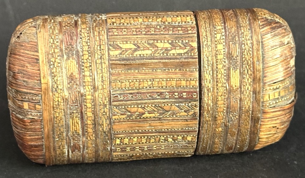 Straw Marquetry Case Late 18th Early 19th Century Louis XVI