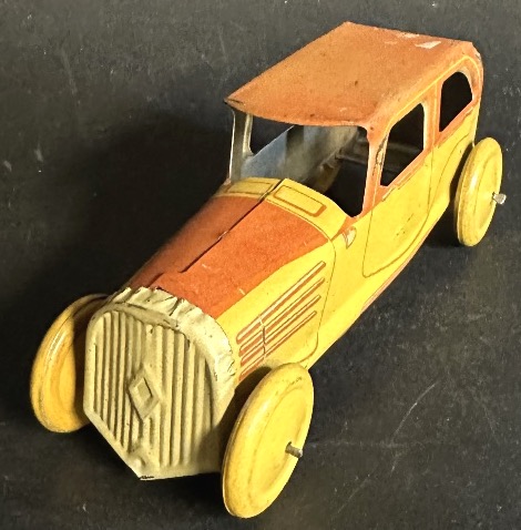 Antique 1930's Lithographed Sheet Metal Toy Car Rg2916 In Very Good Collectible Condition /25-photo-4