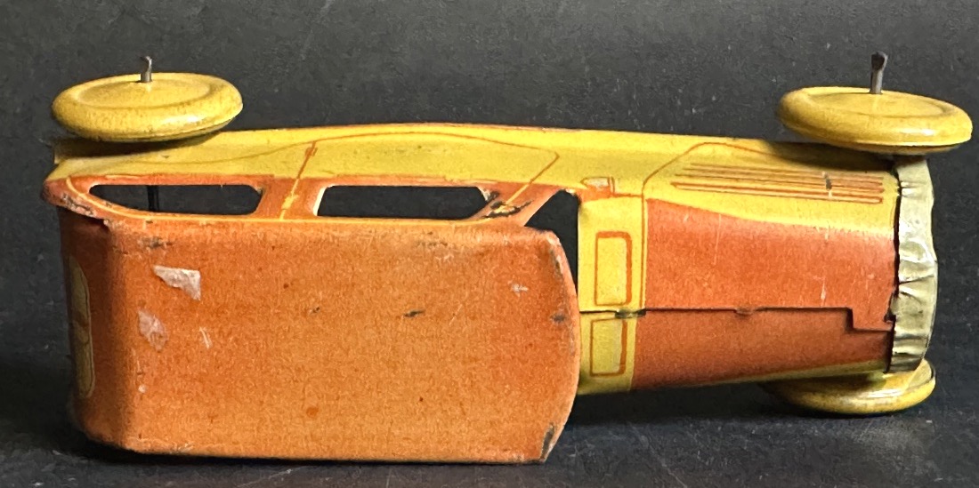 Antique 1930's Lithographed Sheet Metal Toy Car Rg2916 In Very Good Collectible Condition /25-photo-2