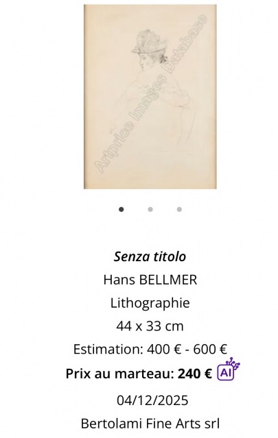 Hans BELLMER 1902-1975 Pointe sèche surréaliste Jeune femme au chapeau érotique-photo-6