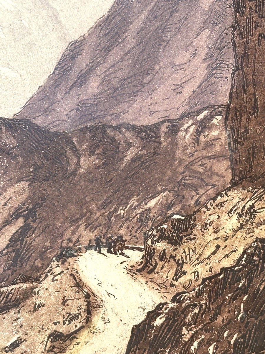 Joanny Drevet 1889-1969 La Meije From The Galibier Alps Mountain-photo-2
