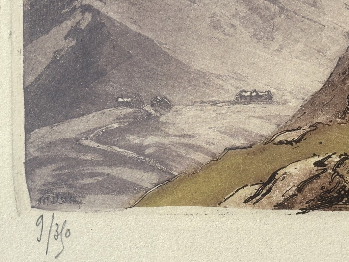 Joanny Drevet 1889-1969 La Meije From The Galibier Alps Mountain-photo-3