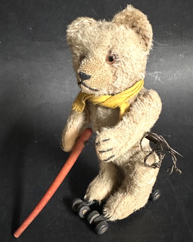 Schuco Wind-up Teddy Bear Rolly Bear, Mid-20th Century Toy 