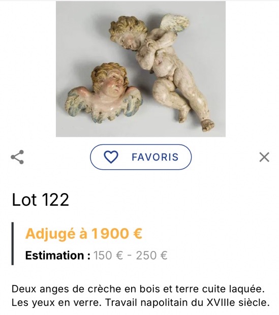 Rare Pair Of 18th-century Neapolitan Nativity Scene Angels, Made Of Polychrome Wood-photo-5