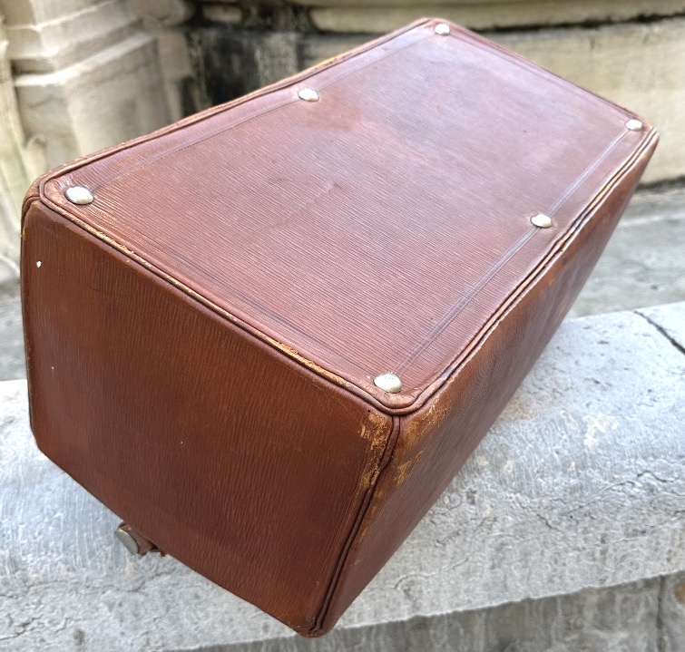 Sac mallette de médecin en cuir A.C.Breveté Bagage de docteur vintage Sac de Gladstone-photo-2