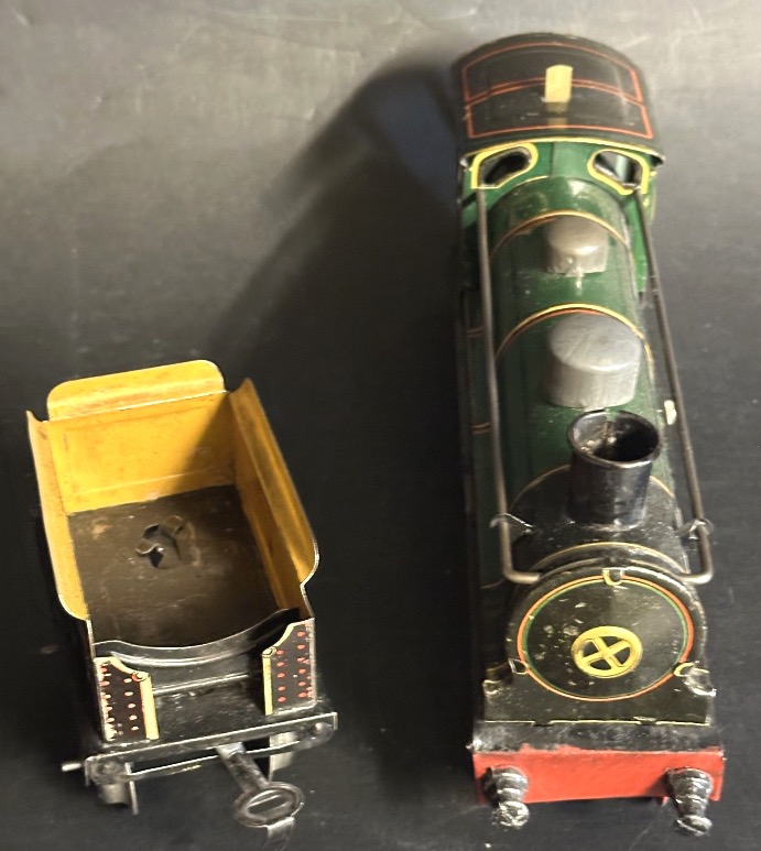 Charles ROSSIGNOL Locomotive vapeur No 26 avec tender Train jouet 1930-photo-4