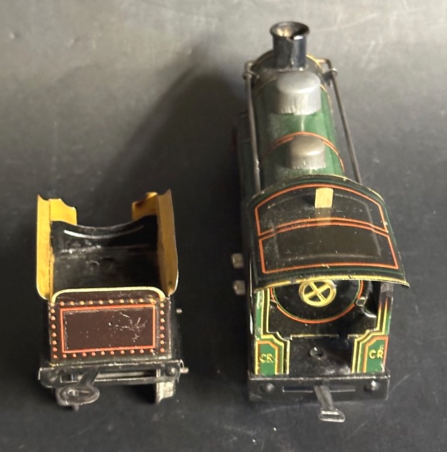 Charles ROSSIGNOL Locomotive vapeur No 26 avec tender Train jouet 1930-photo-1